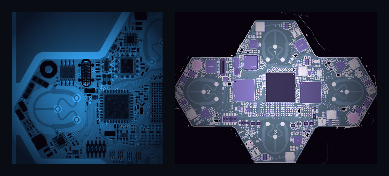 x-ray of MoonRF RF boards