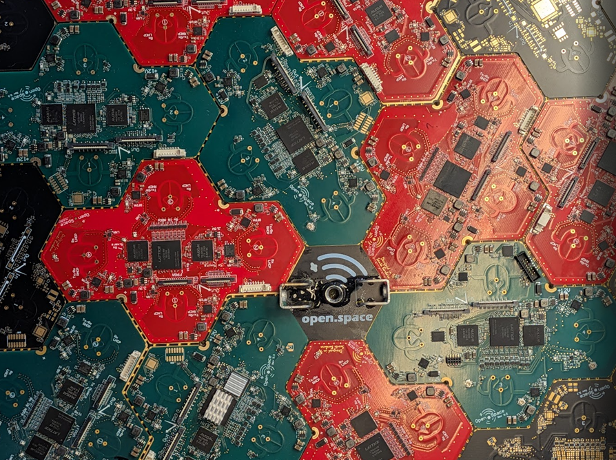 Connecting QuadRF tiles to form a MoonRF array.